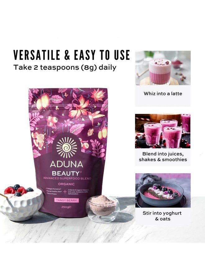 Aduna Advanced Superfood Beauty Blend | 100% Organic Powder for Smoothies/Juices & Yoghurt | 250g Resealable and Recyclable Pack - Image 3