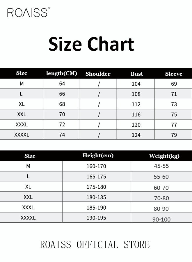 roaiss Men Baseball Jacket Spring Autumn Uniform Jackets Fashion Oversized Graphic Striped Trim Drop Shoulder Corduroy Varsity Jacket Preppy Striped Stand Collar Jacket - Image 4