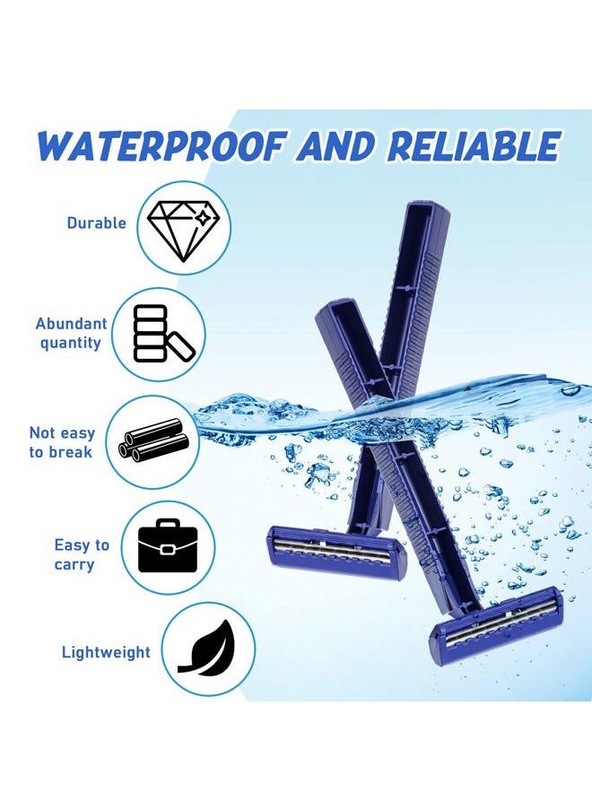 Chumia Twin Blade Razors for Men Stainless Steel Disposable Razors Men Bulk Plastic Shavers Multipurpose Portable Manual Disposable Shavers for Bathing Hotel Travel(200 Pieces)  - Image 4