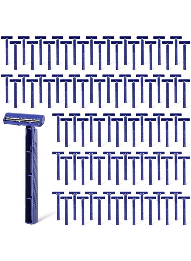 Chumia Twin Blade Razors for Men Stainless Steel Disposable Razors Men Bulk Plastic Shavers Multipurpose Portable Manual Disposable Shavers for Bathing Hotel Travel(200 Pieces)  - Image 1