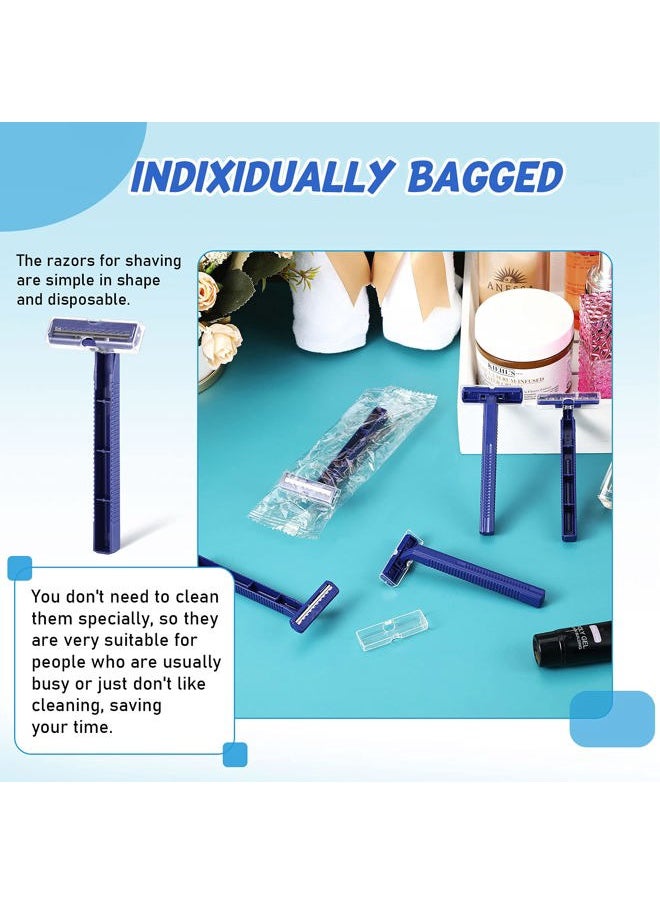 Chumia Twin Blade Razors for Men Stainless Steel Disposable Razors Men Bulk Plastic Shavers Multipurpose Portable Manual Disposable Shavers for Bathing Hotel Travel(200 Pieces)  - Image 5