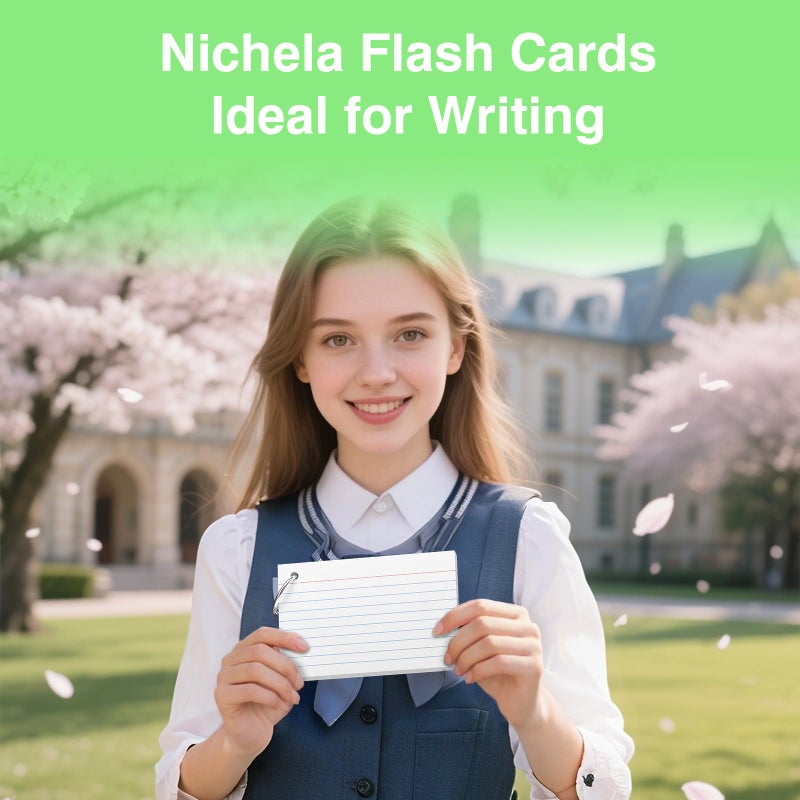 Nichela 250 Count White Index Cards with Ring 3 x 5 Inch Heavyweight Ruled Index Cards, Flash Cards for School & Office Supplies and Home Organization, Durable Study To Do List Note Cards with Ruled Lines - Image 5