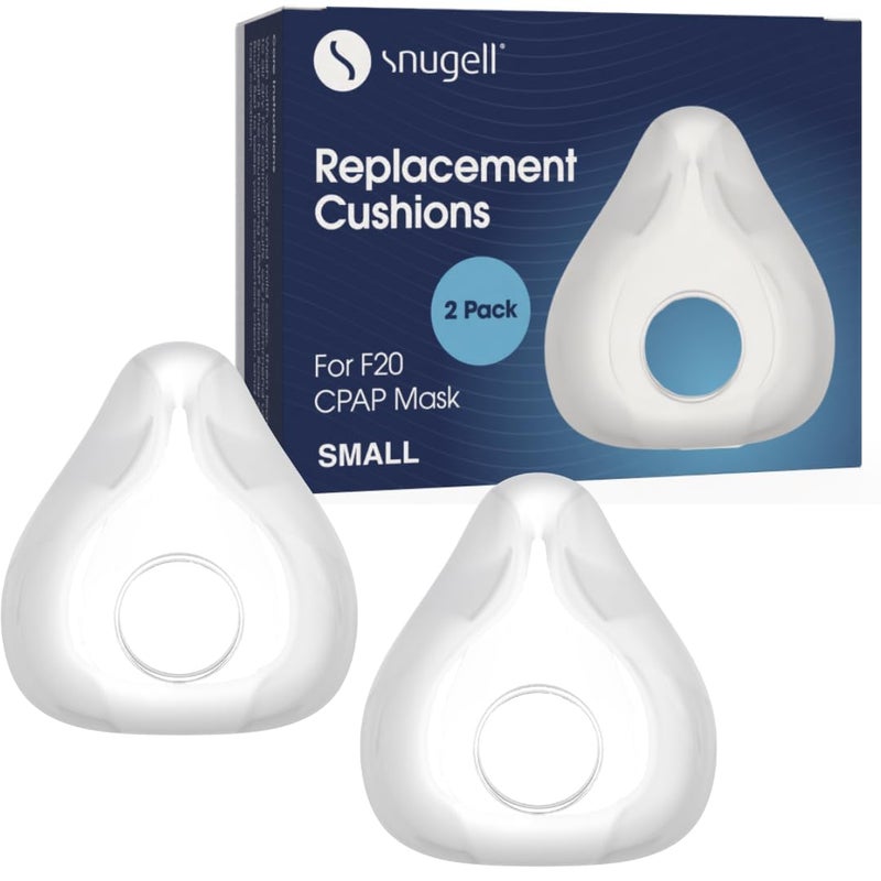 Snugell Replacement Cushion for CPAP Masks 2Pack Compatible with ResMed AirFit F20 Soft Secure Seal Reduces Pressure Points Minimizes Mask Leaks Small - Image 2