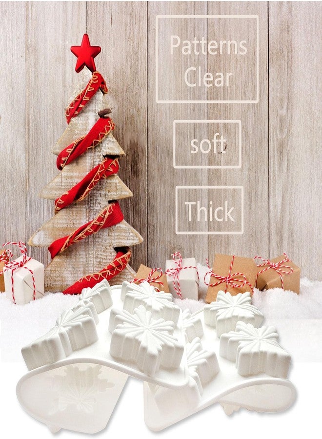 Acxydm 2PCS Silicone Snowflake Molds Chocolate Mold,Acxydm Christmas Baking Mold Set,Candle Molds Christmas Soap Molds,3D Snowflake Mold,Snowflake Chocolate Molds for Candy Gummy Jello Biscuits Cake - Image 3