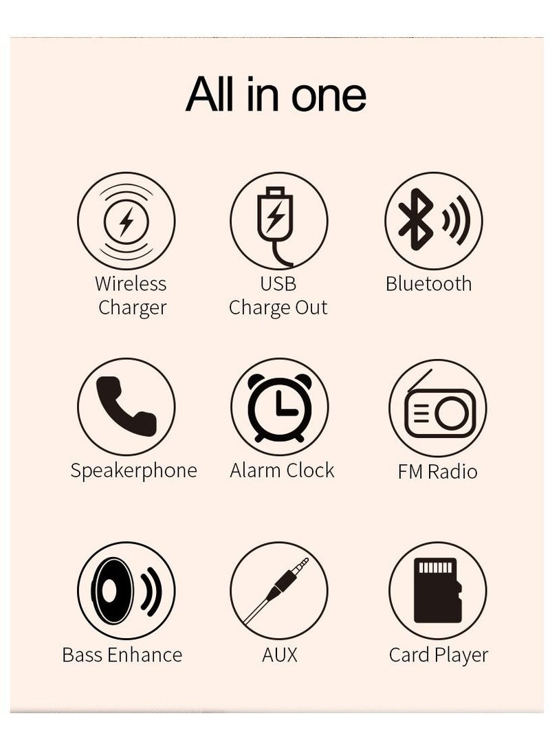 Wireless Charger Wireless Charger Bluetooth Speaker Clock LED Alarm Clock Sound - Image 3