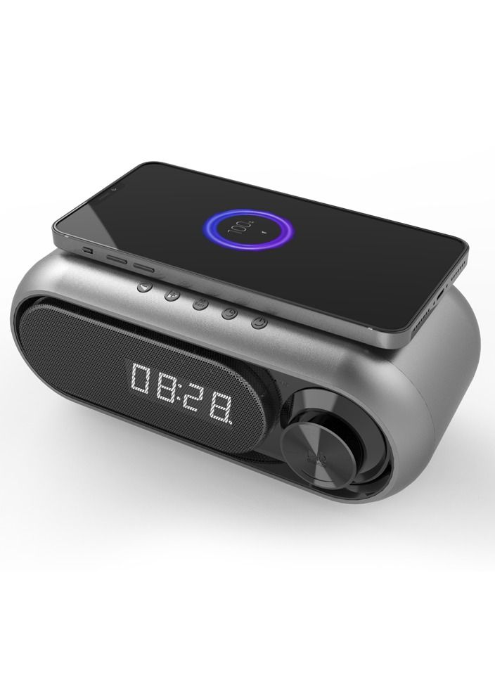 Wireless Charger Wireless Charger Bluetooth Speaker Clock LED Alarm Clock Sound - Image 4