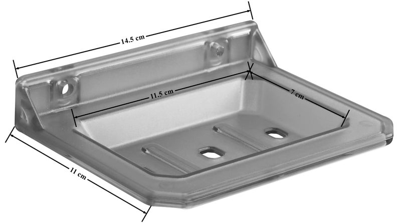 Plantex Unbreakable ABS Plastic Double Soap Dish/Stand/Holder for Bathroom & Kitchen/Bathroom Accessories (Transparent) - Image 4