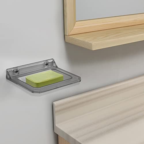 Plantex Unbreakable ABS Plastic Double Soap Dish/Stand/Holder for Bathroom & Kitchen/Bathroom Accessories (Transparent) - Image 3