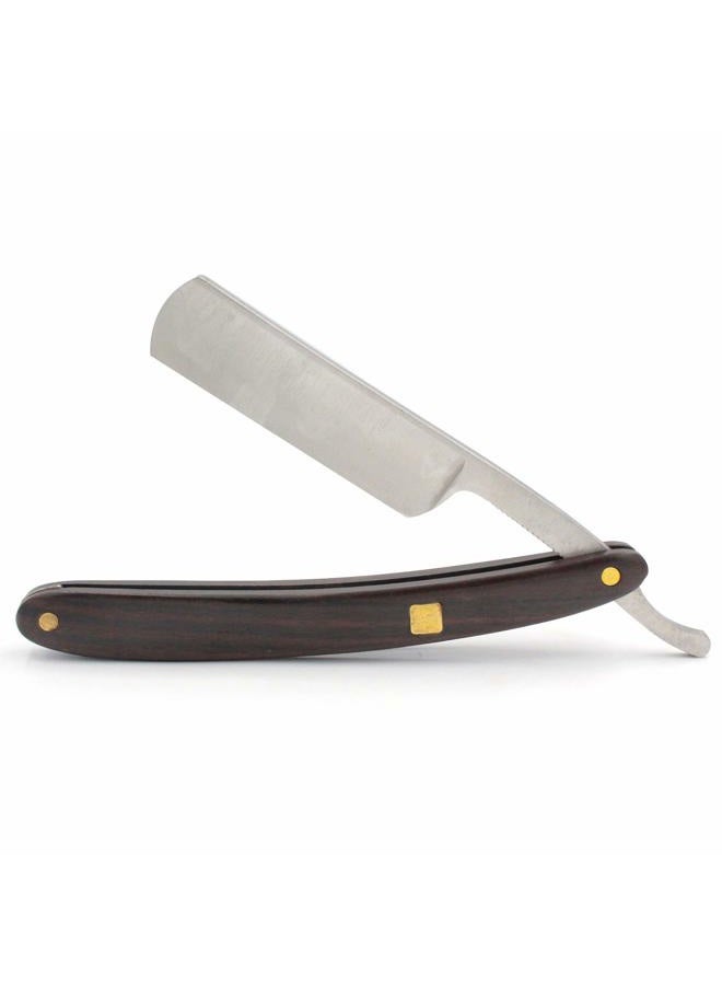 Gihunk Straight Razor, Wooden Straight Edge Razor for Man Stainless Steel Manual Straight Razor, Cutthroat Rosewood Razor, Natural Wood Scale Vintage Razor Barber Razor - Image 1