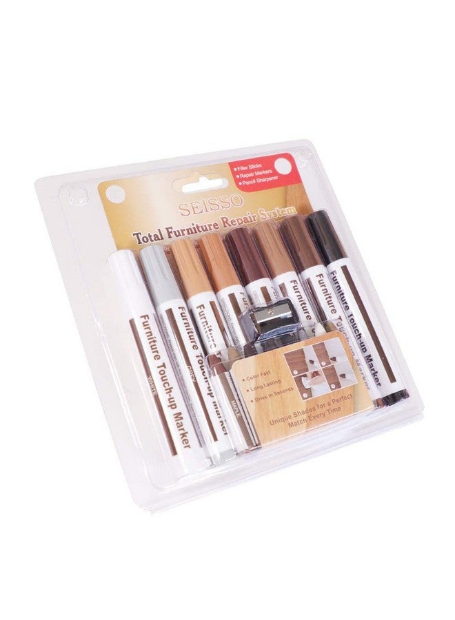 DEWEL Furniture Markers Touch Up, Upgrade Wood Furniture Repair Kit, Premium Wood Scratch Repair Markers and Wax Sticks for Wood Stains Scratches Hardwood Wooden Floors Tables, Set of 17 - Image 4