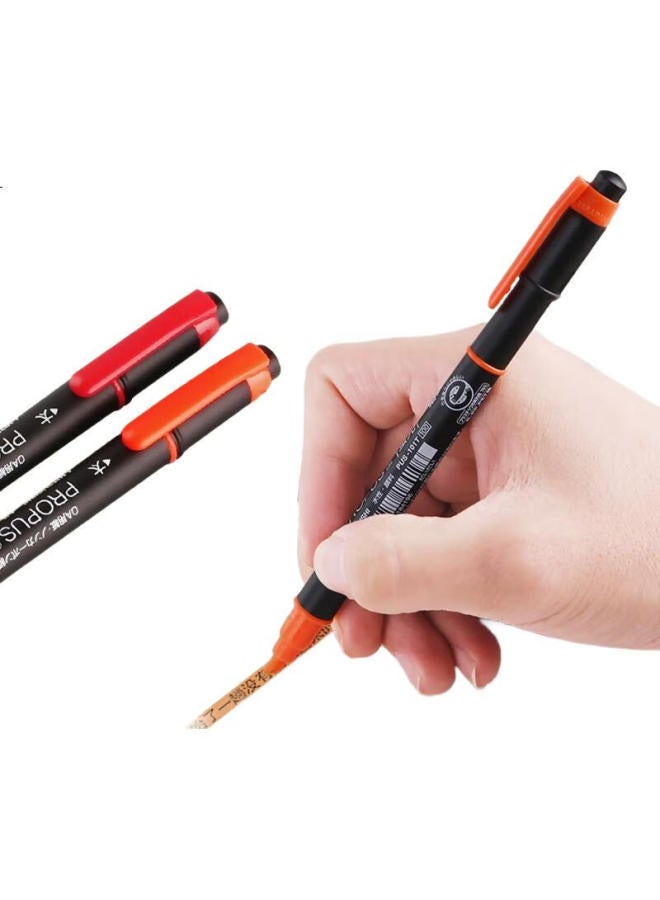 Uni قلم تمييز مزدوج الطرف من ميتسوبيشي (يوني)، قلم تعليمات للطلاب، قلم تمييز ملون، سميك 0.5 مم رفيع 4 مم PUS-101T(N) مجموعة 3 ألوان - Image 3