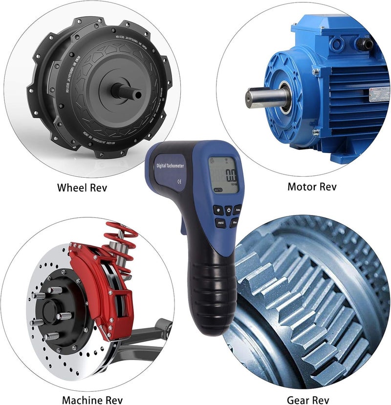 Ehdis عداد السرعة الرقمي LCD غير التلامسي Ehdis مع 10 شرائط عاكسة - Image 2