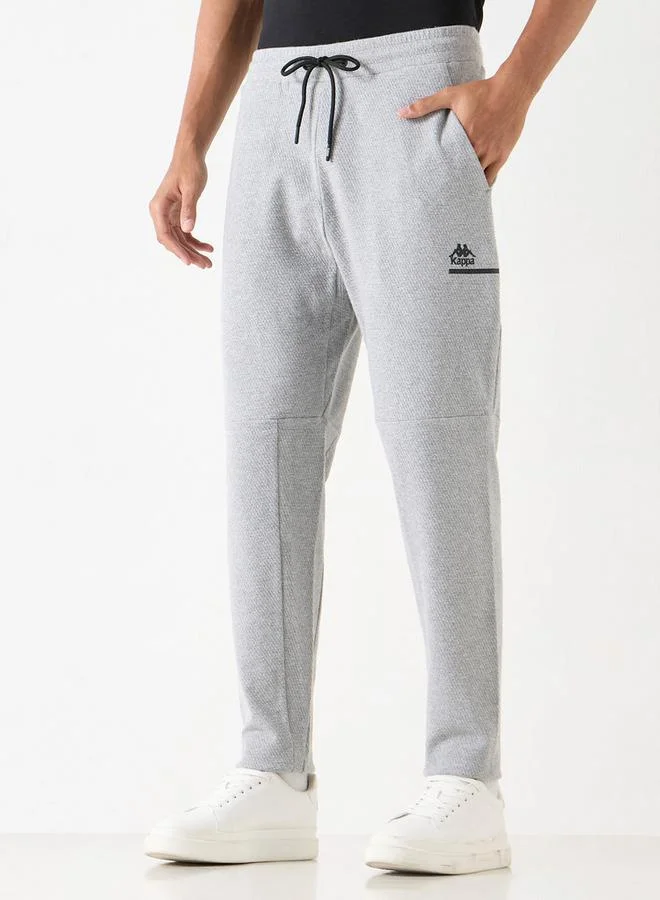 Kappa Kappa Logo Print Joggers with Drawstring Closure and Pockets