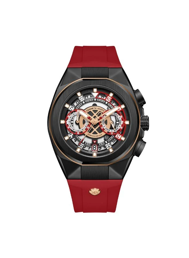 Kenneth Scott Men's Chronograph  Black  Dial Watch - K26103-BSRB