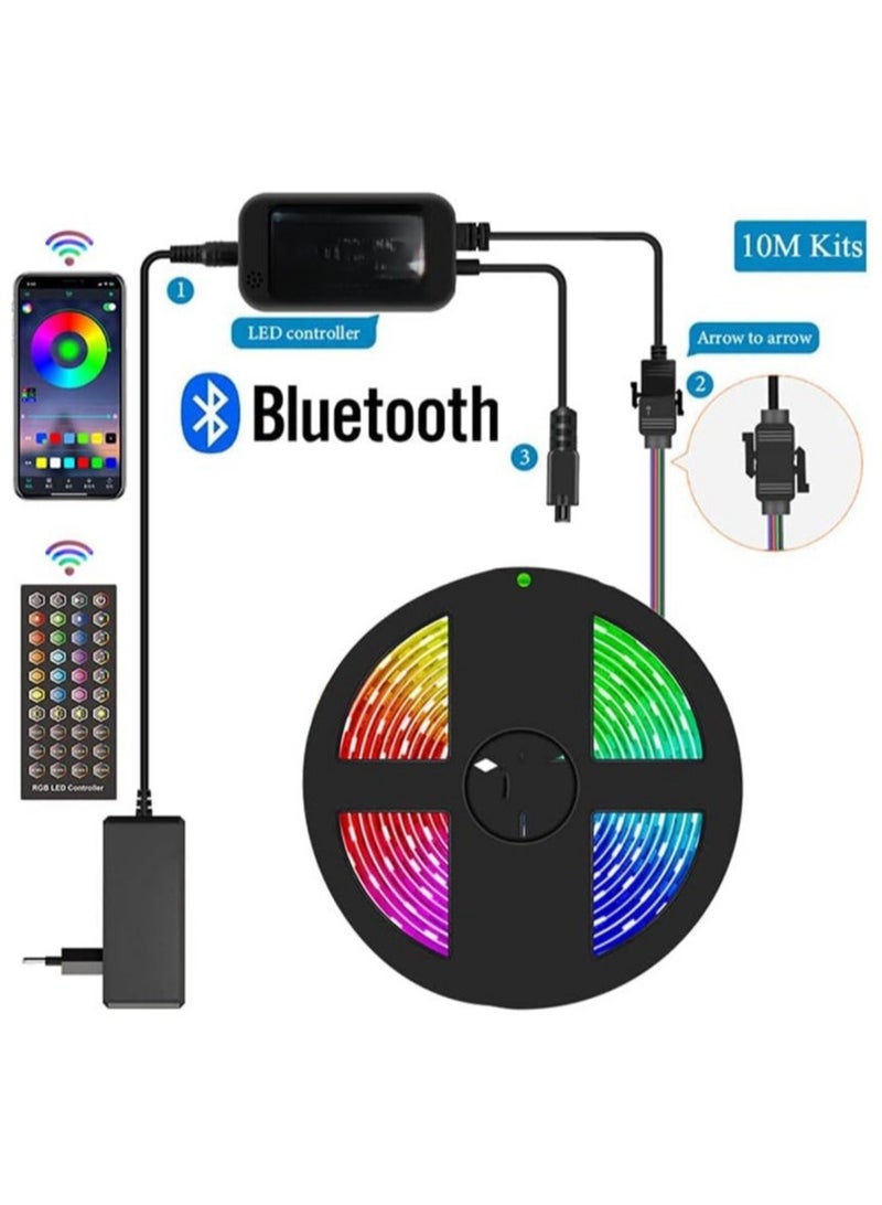 Lumins Smart Bluetooth LED Strip Light 15M RGB Sync to Music Light Remote Control Colorful Rope Lighting for Home Decor Kitchen Bedroom Hotel Outdoor Bar Garden Desktop Decoration - Image 4