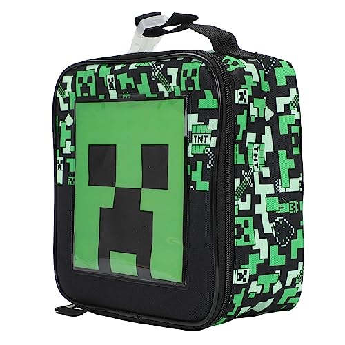 Bioworld Minecraft Square Insulated Lunchbox with Mesh Side Pocket - Image 2
