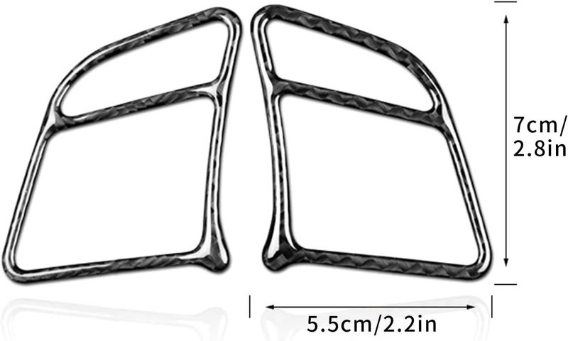 JUPIZEUS Carbon Fiber Steering Wheel Button Frame Sticker - Image 2