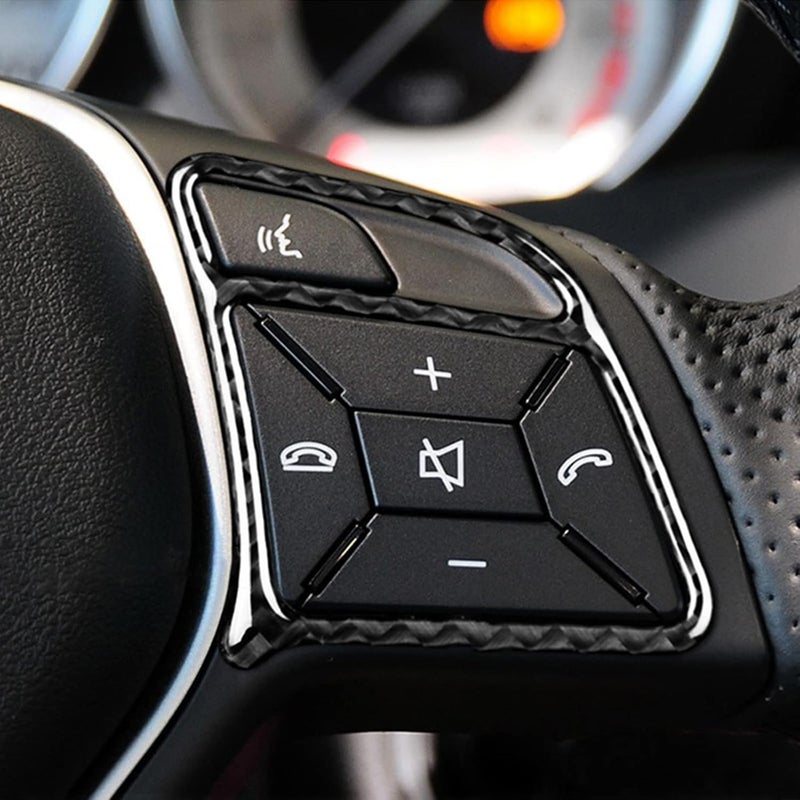 JUPIZEUS Carbon Fiber Steering Wheel Button Frame Sticker - Image 5