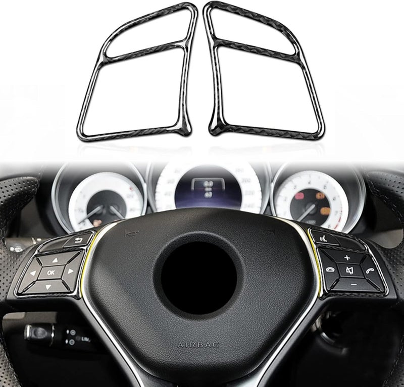 JUPIZEUS Carbon Fiber Steering Wheel Button Frame Sticker - Image 1
