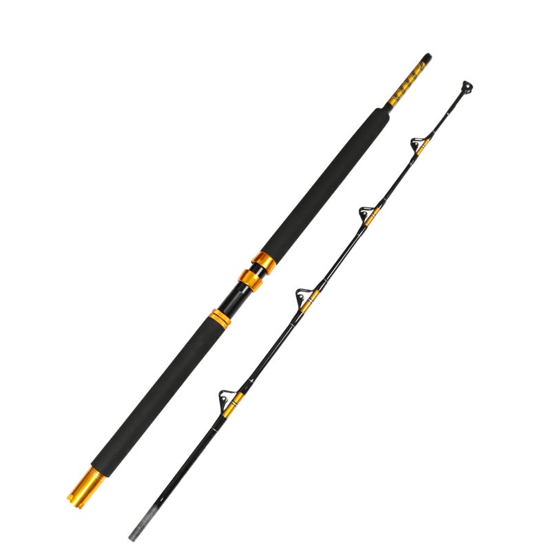 Fiblink 1Piece Saltwater Offshore Heavy Trolling Rod Big Game Roller Rod Conventional Boat Fishing Pole 5 Feet 6 Inch 3050 lb5080 lb80120 lb 2Piece 5 Feet 6 Inch - Image 2
