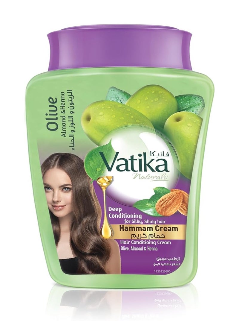 VATIKA Vatika Naturals Hammam Cream With Olive, Almond & Henna - 225 Gm 