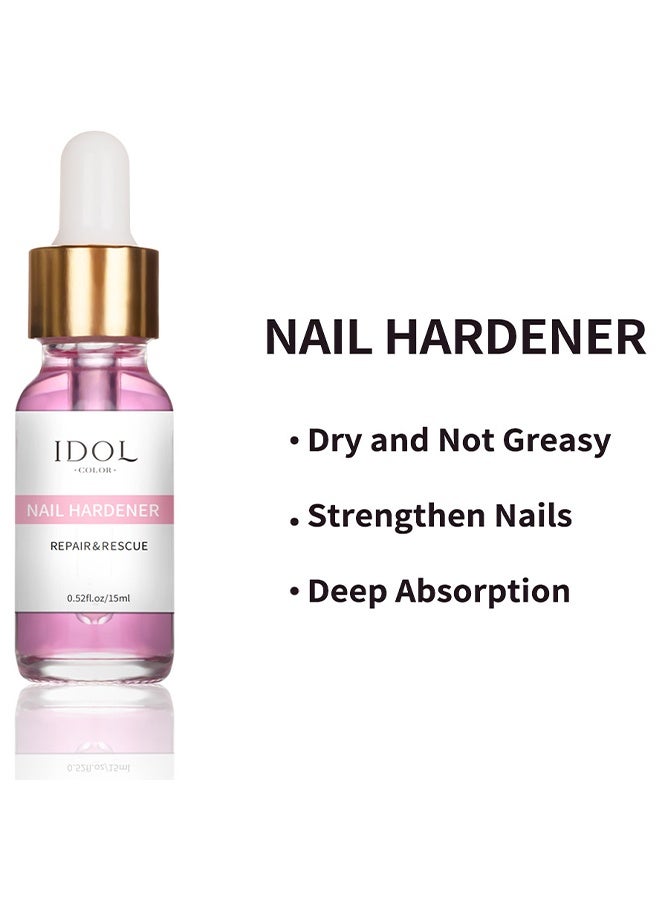 أيدول مقوي الأظافر، محلول مغذي للأظافر لعلاج نمو الأظافر، طلاء لتقوية الأظافر الهشة والمتضررة، سيروم الأظافر للقوة والإصلاح، مقوي الأظافر للعناية بالأظافر - Image 2