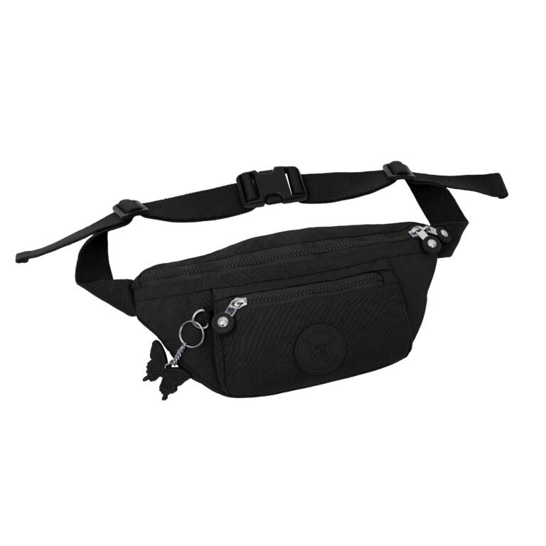 CAPRICE COLLECTION Unisex Bum Bag – Black, Water-Resistant Nylon, 2.1L - Image 1