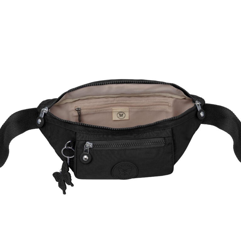 CAPRICE COLLECTION Unisex Bum Bag – Black, Water-Resistant Nylon, 2.1L - Image 5