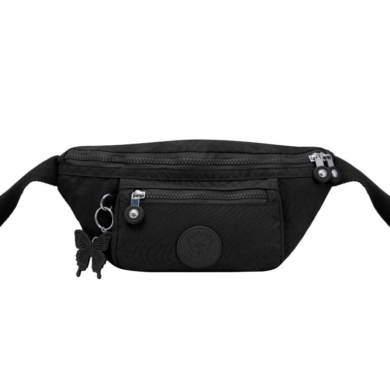 CAPRICE COLLECTION Unisex Bum Bag – Black, Water-Resistant Nylon, 2.1L - Image 2