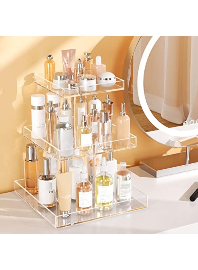 Arabest 3-Tier Perfume Organizer, Clear Resin, Rectangular Tray, Sturdy Design, Space Saver, Convenient Access, Easy Assembly - Image 5