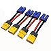 FLY RC 2 Pairs XT60 XT60 XT60H Male Female Plug Connector to EC5 Male Female Plug Connector Adapter Cable with 12AWG Silicone Cord - Image 3