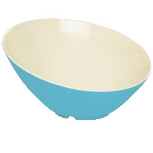 Get G.E.T. B-792-SE Angled Cascading Serving Bowl for Salads  Rice and Dessert  24 Ounce / 9.25""  Seabreeze Blue