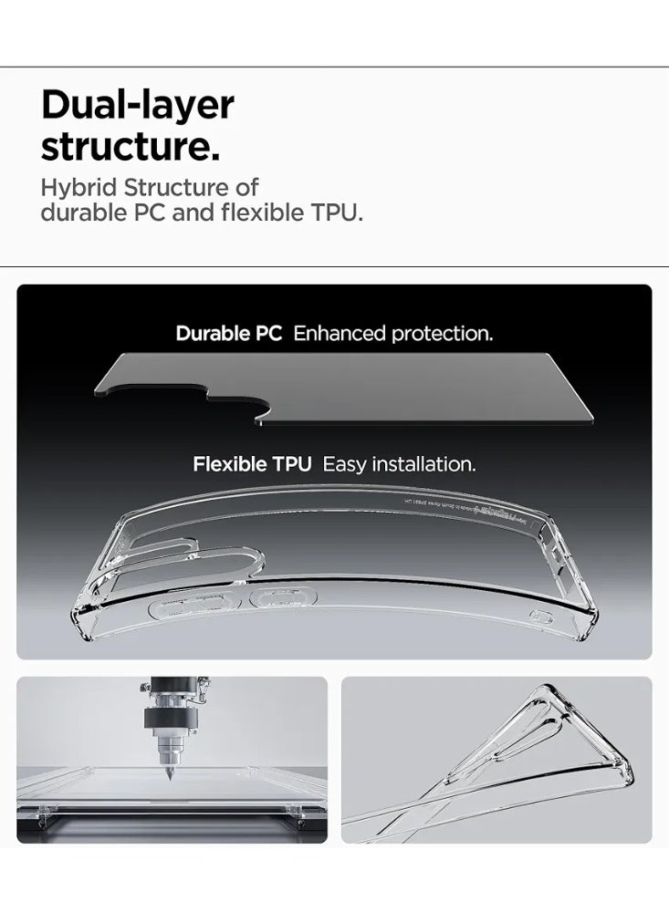 SPIGEN SGP Ultra Hybrid designed for Samsung Galaxy S25 ULTRA case cover (2026) - Crystal Clear - Image 4