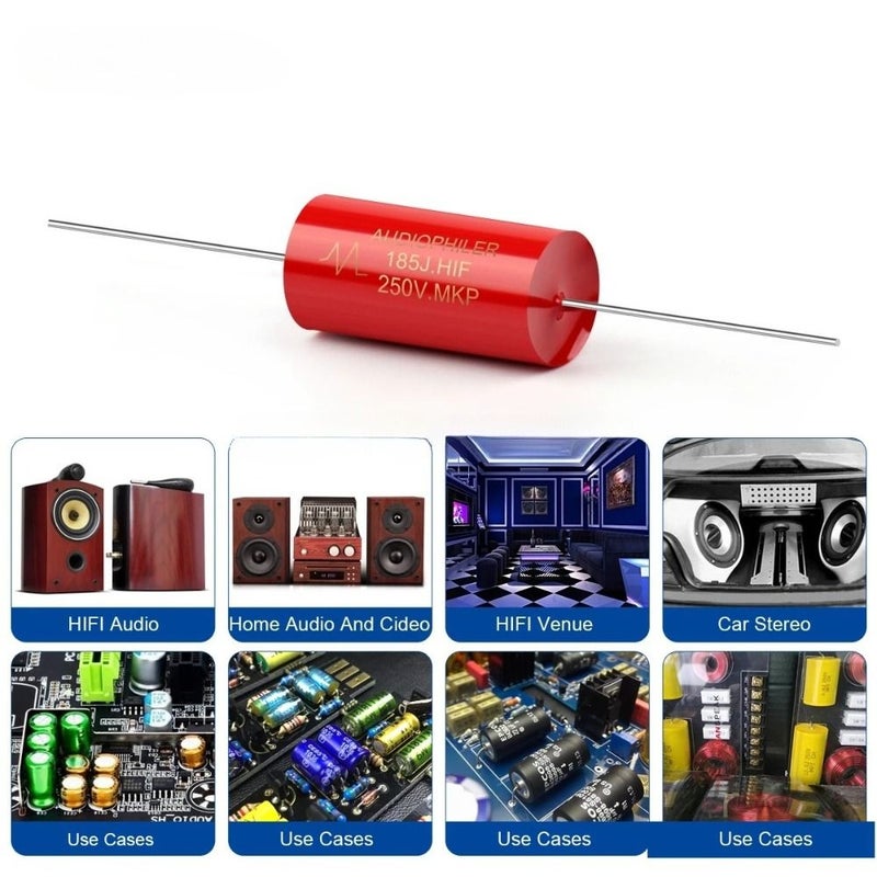 مكثف Audiophiler Axial MKP 250V قطعتان 1 ميكروفاراد مكثف صوتي غير قطبي - Image 3