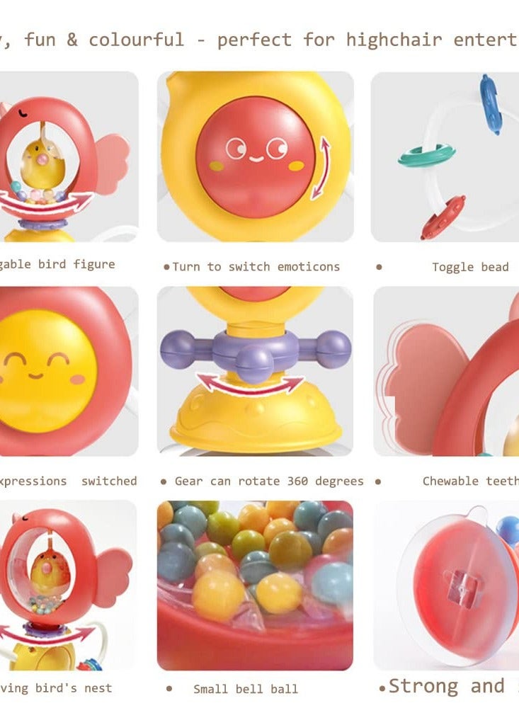 Excefore Baby Toys, High Chair Suction Cup Rattle Toys for Sensory Play | Suitable for Boys & Girls Ages 3 Months, Blue - Image 4