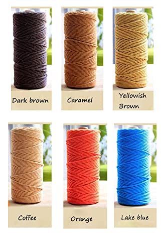 flipped 100% Natural Macrame Cotton Cord,3mm x109 Yards Twine String Cord Colored Cotton Rope Craft Cord for DIY Crafts Knitting Plant Hangers Christmas Wedding Décor (Dark Pink, 3mm*109yards) - Image 5