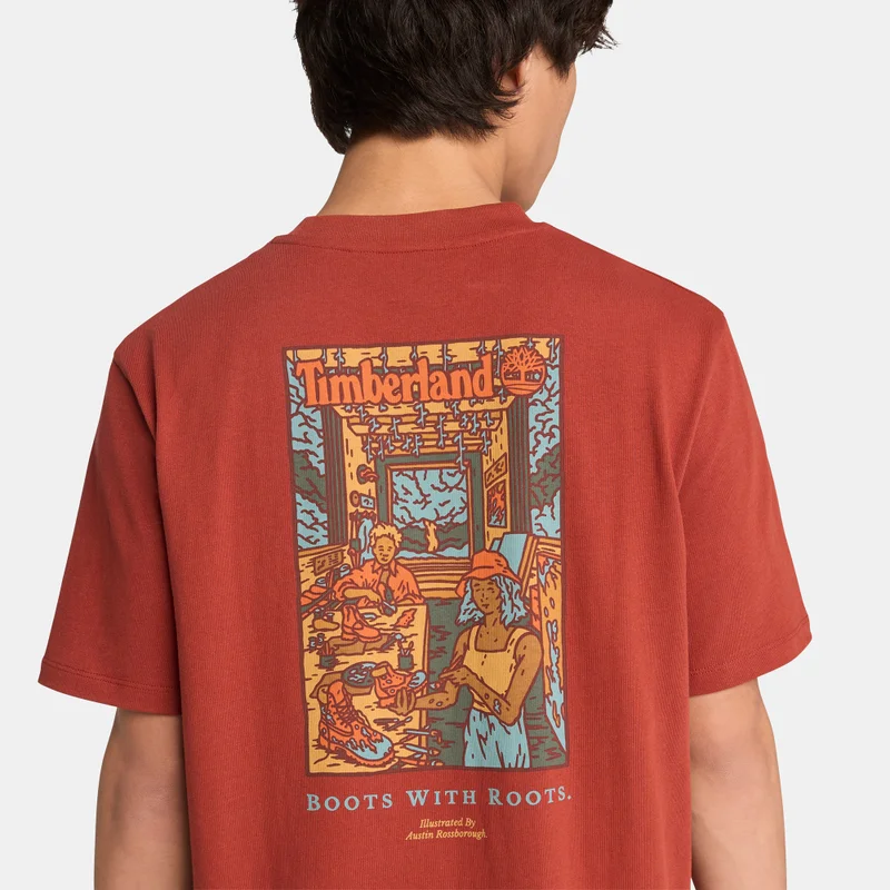 Timberland Men's Washed Boot Lab Graphic T-Shirt