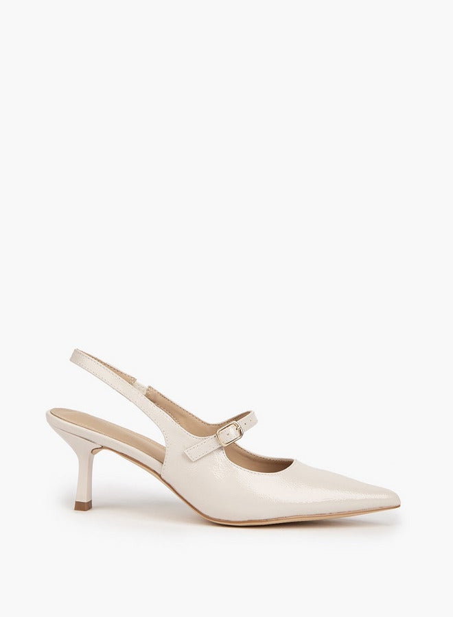 فلورا بيلا من شو إكسبرس حذاء سلاينج باك بكعب مدبب مزين بإبزيم - Image 1