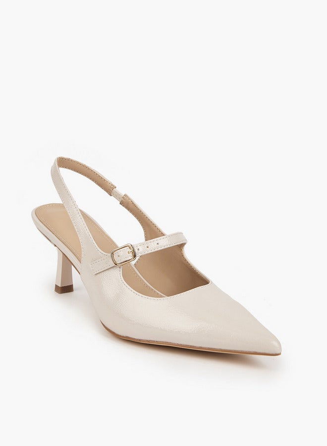 فلورا بيلا من شو إكسبرس حذاء سلاينج باك بكعب مدبب مزين بإبزيم - Image 3