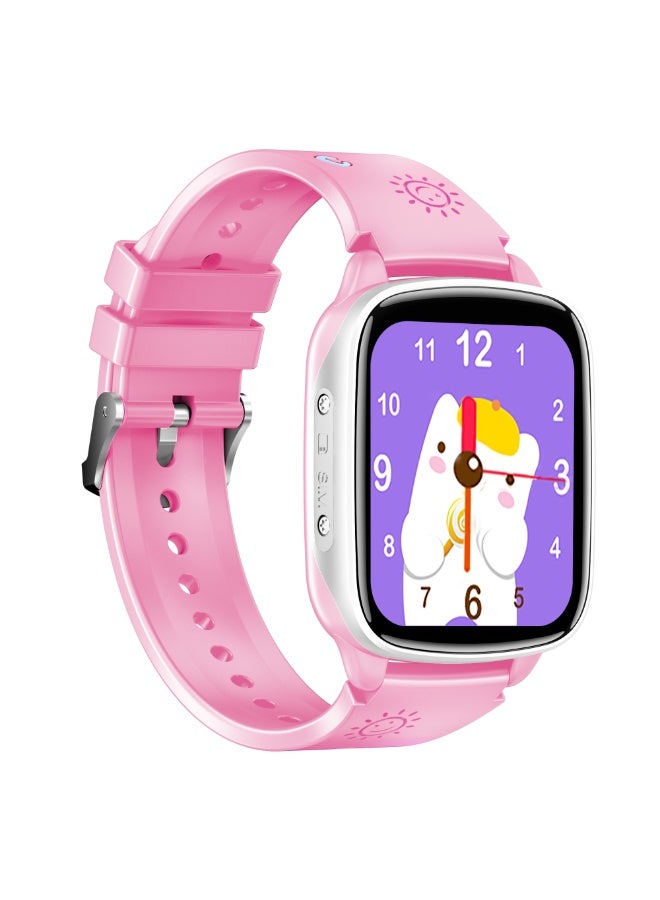 VIKUSHA VIKUSHA V-B1 children's smart watch, 1.69-inch full touch screen 4G children's smart watch, IP67 waterproof and dustproof, supports GPS+AGPS+LBS+WiFi positioning, health monitoring, ultra-long battery life, guarding your child's every step! The best choice for children's gifts! Pink  - Image 3
