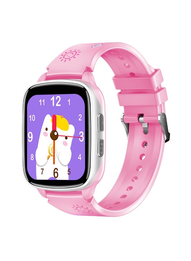 VIKUSHA VIKUSHA V-B1 children's smart watch, 1.69-inch full touch screen 4G children's smart watch, IP67 waterproof and dustproof, supports GPS+AGPS+LBS+WiFi positioning, health monitoring, ultra-long battery life, guarding your child's every step! The best choice for children's gifts! Pink  - Image 2