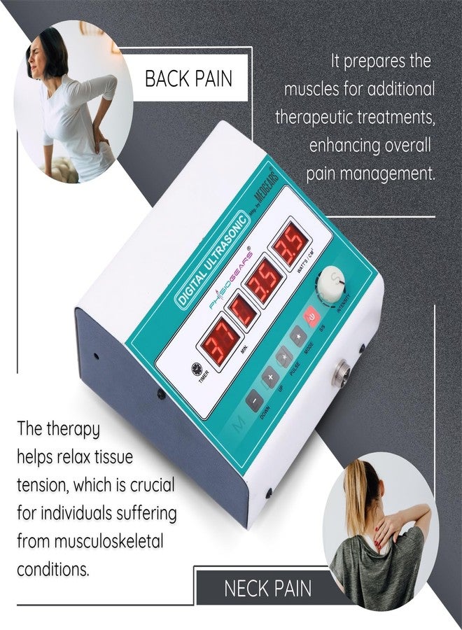 Physiogears Physio Solutions White Electro Therapy Mini Digital Ultrasound Therapy/Ultrasonic Therapy. - Image 3
