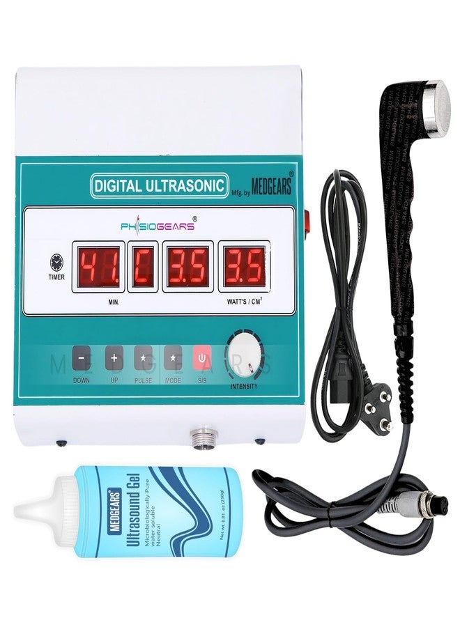 Physiogears Physio Solutions White Electro Therapy Mini Digital Ultrasound Therapy/Ultrasonic Therapy. - Image 1