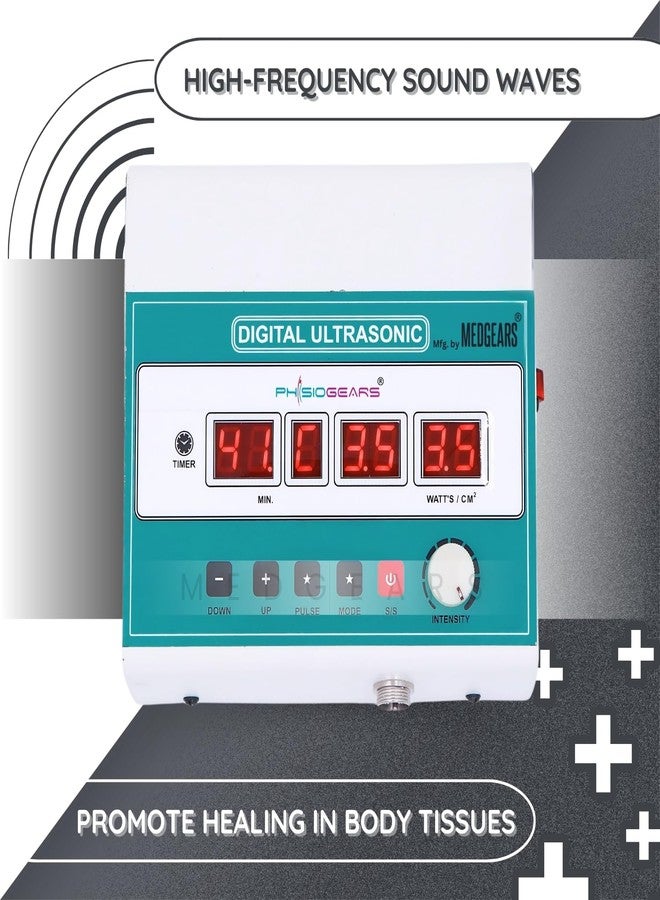 Physiogears Physio Solutions White Electro Therapy Mini Digital Ultrasound Therapy/Ultrasonic Therapy. - Image 2