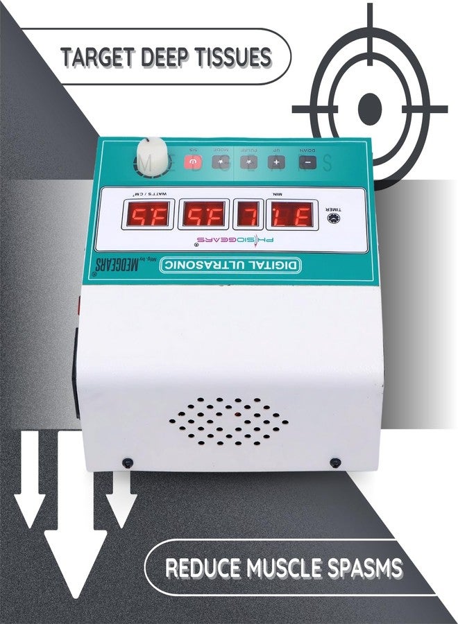 Physiogears Physio Solutions White Electro Therapy Mini Digital Ultrasound Therapy/Ultrasonic Therapy. - Image 5