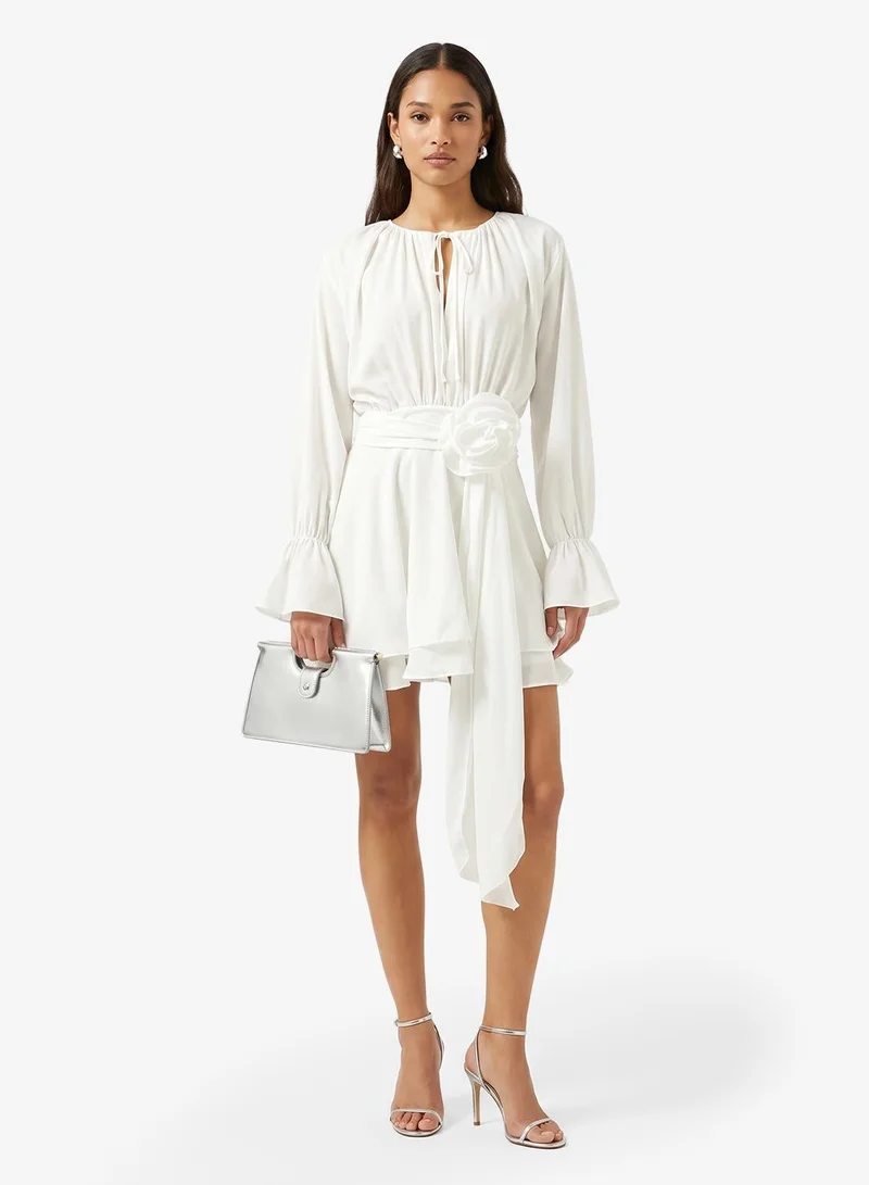 Ginger Gather Detail Dress with Crosage