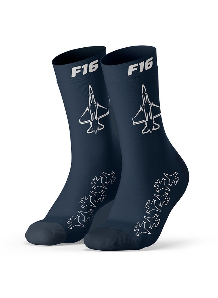 فايتر جيفتس جوارب F-16 زرقاء داكنة