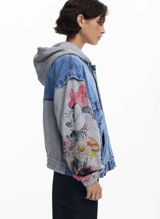 DESIGUAL Mickey Mouse Denim Jacket
