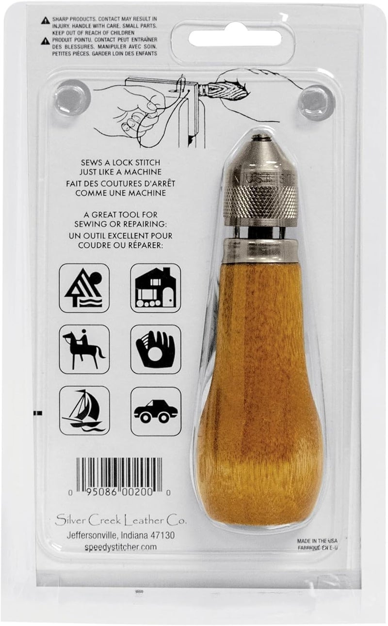 Speedy Stitcher Sewing Awl Kit with Waxed Polyester Thread and Needles - Image 4