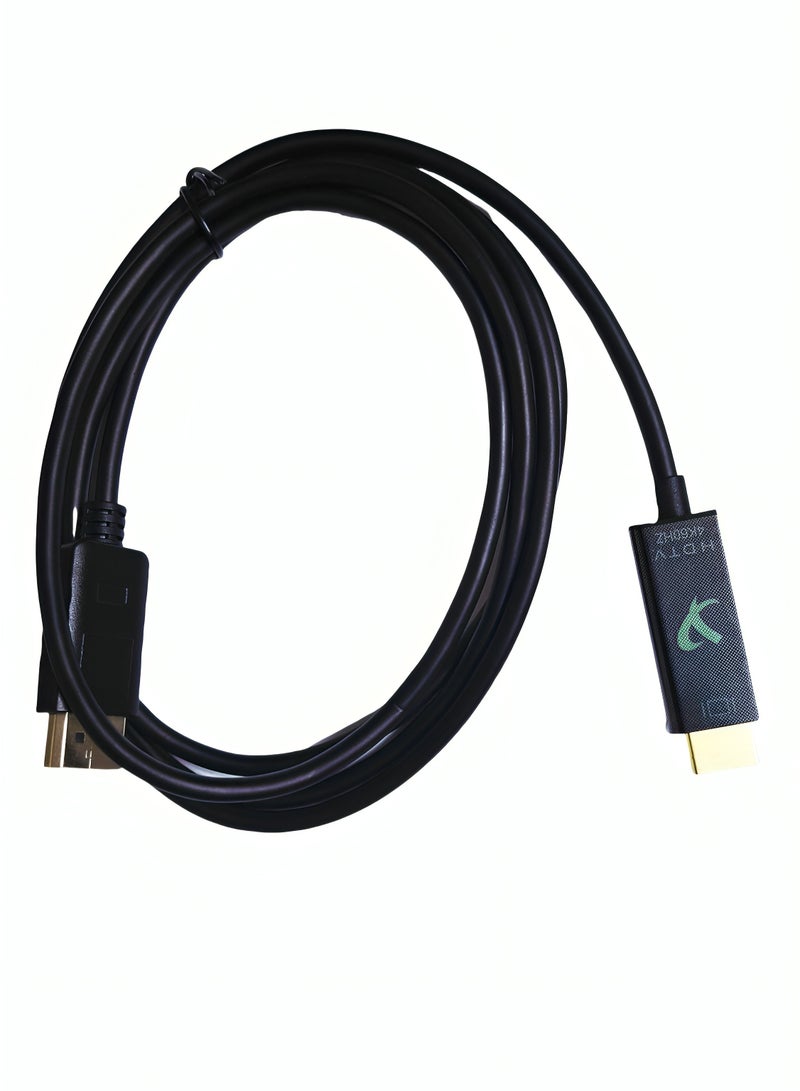 FUJISHKA Fujishka DisplayPort to HDMI Cable – 4K @60Hz-1.8M  - Image 3